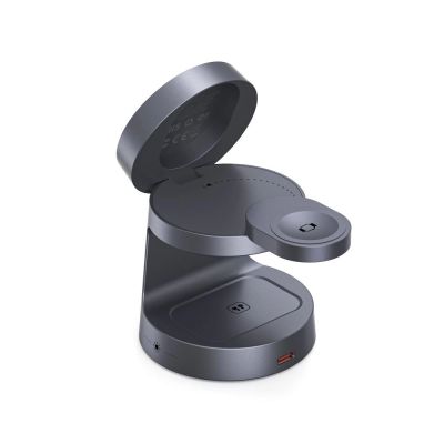 5. Tech-Protect QI2.2-25W-A48 3in1 Magnetic Wireless Charger - Navy Blue