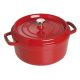 11. Staub Round Cast Iron Pot - 3.8 ltr, Red