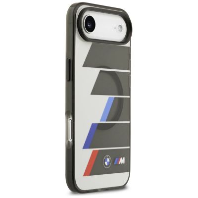 4. BMW M IML Metal Buttons Tricolor Lines MagSafe Case for iPhone Air - Gray