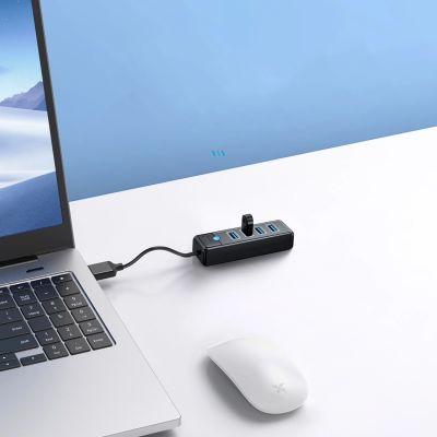 4. Hub Orico PW4U-U3 USB-A / 4x USB-A 3.0 - black
