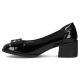 3. Black patent leather pumps on a block heel Filippo DP6960