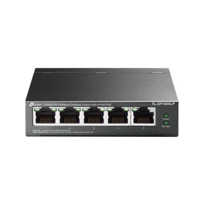 3. TP-LINK TL-SF1005LP Network Link Unmanaged Fast Ethernet (10/100) PoE Support Black