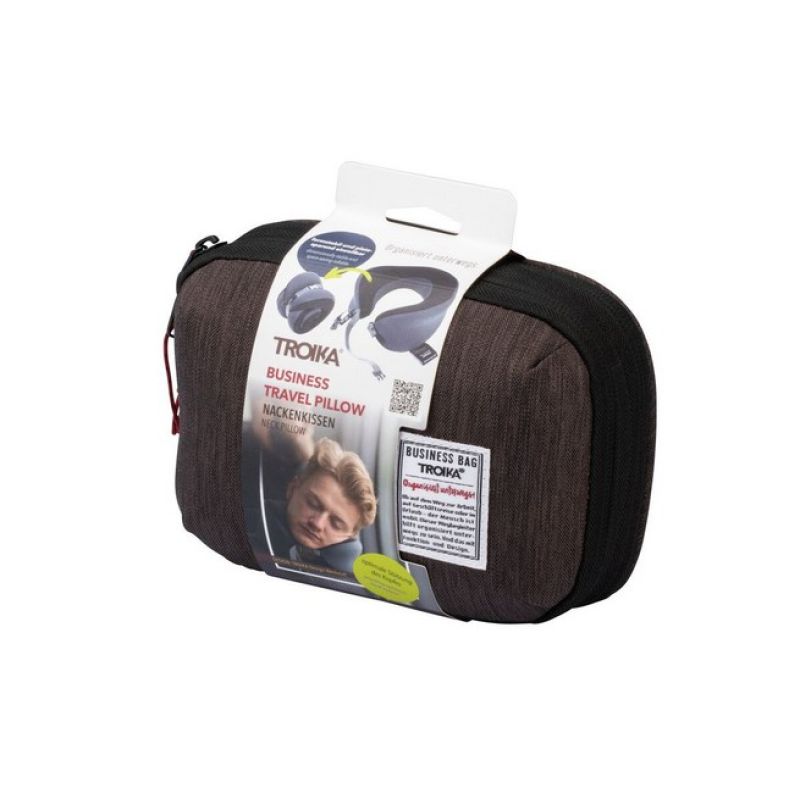 6. TROIKA BBG61/GY Travel Pillow Black, Gray