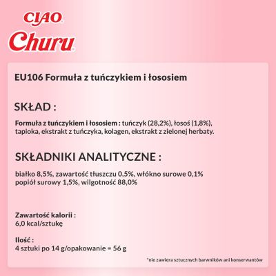 7. CHURU Tuna and Salmon Treat for Cats 4x14g