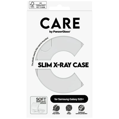 4. CARE by PanzerGlass Fashion X-Ray Case for Samsung Galaxy S25+ - Transparent