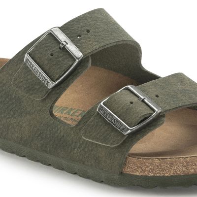 4. Birkenstock Arizona Vegan Microfaser Regular Women's-Men's Desert Dust Thyme Flip-Flops for Wide Feet (1024550)
