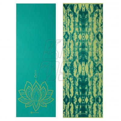 8. Double-sided Yoga Mat GAIAM Turquoise Lotus 6 MM 62344