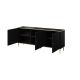 2. GLAMOUR Chest of Drawers 180x40x75.5 Matte Black + Gold