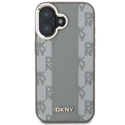 3. DKNY Checkered Pattern Magsafe iPhone 16 Case - Beige
