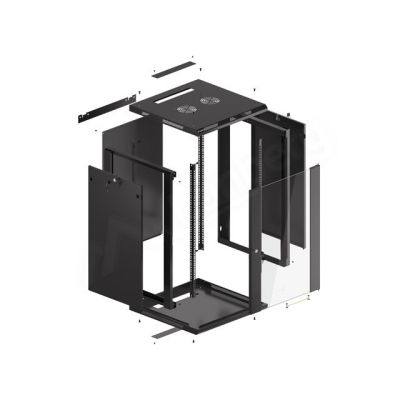 10. Lanberg WF01-6618-10B rack cabinet (18U; 901mm / 600mm / 600 mm; wall-mounted; Glass; 19''; black)