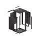 10. Lanberg WF01-6618-10B rack cabinet (18U; 901mm / 600mm / 600 mm; wall-mounted; Glass; 19''; black)