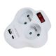 2. ESPERANZA ELECTRIC SPLITTER 2 OUTLETS USB-C USB-A ON WHITE ELK311W
