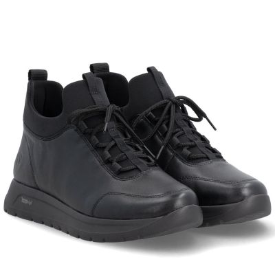 4. Women's leather insulated ankle boots black Remonte Rieker D2V06-35