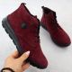 9. Women's leather suede ankle boots in burgundy Rieker Z0022-35
