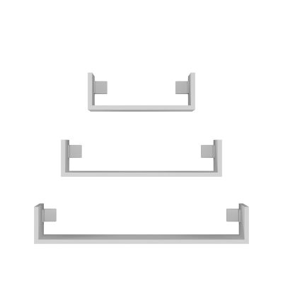 Set of 3 hanging shelves MOBI 3P 80x20xH14 white