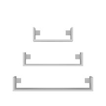 Set of 3 hanging shelves MOBI 3P 80x20xH14 white