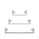 Set of 3 hanging shelves MOBI 3P 80x20xH14 white