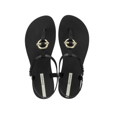 6. Ipanema Sandal Class women's flip-flop sandals fashionable black with gold