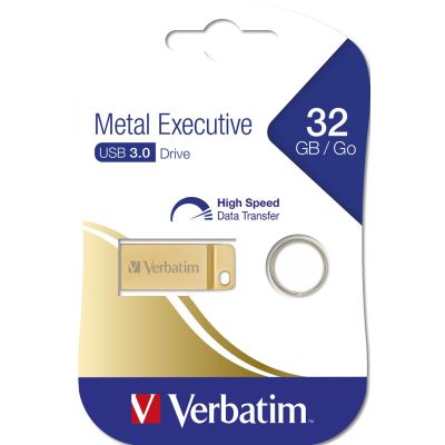 5. Verbatim Metal Executive USB Flash Drive 32GB USB Type-A 3.2 Gen 1 (3.1 Gen 1) Gold