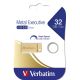 5. Verbatim Metal Executive USB Flash Drive 32GB USB Type-A 3.2 Gen 1 (3.1 Gen 1) Gold
