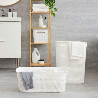 4. ROTHO Laundry basket 50L BRISEN white