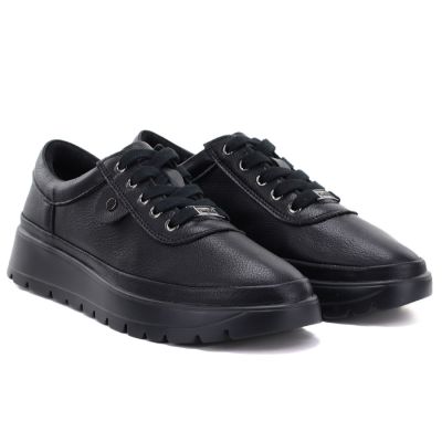 4. Comfortable black women's leather shoes Vinceza 79367