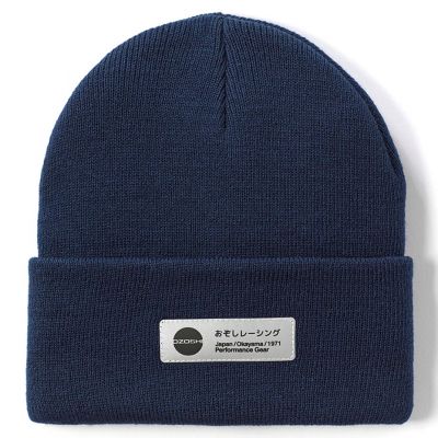 2. Ozoshi Haichi Cuffed Beanie Navy Blue OWH20RCFB005