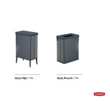Curver Verto 54L tall pearl gray waste bin