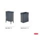Curver Verto 54L tall pearl gray waste bin