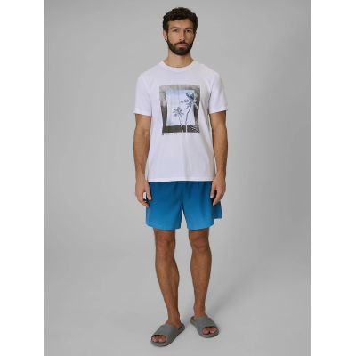 4. Men's regular printed T-shirt 4F 4FWSS26TTSHM3034-10S