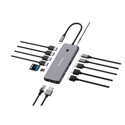 6. Verbatim CMH-14 USB Type-C Adapter 5000 Mbit/s Silver
