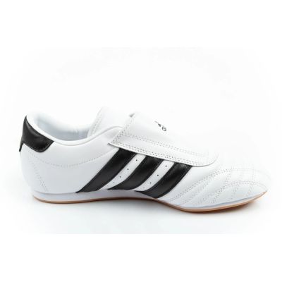 4. Adidas women's Taekwondo sports shoes white leather slip-on