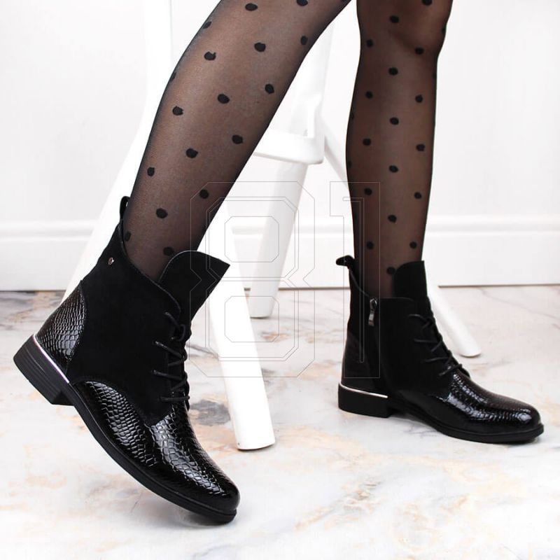 2. Filippo W PAW476 black patent leather insulated boots