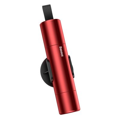 Baseus SharpTool Safety Hammer Glass Breaker with Seat Belt Cutter - Red