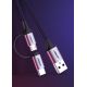 10. Ugreen cable 2in1 USB - micro USB / USB Type C cable 1m 2.4A black (30875)