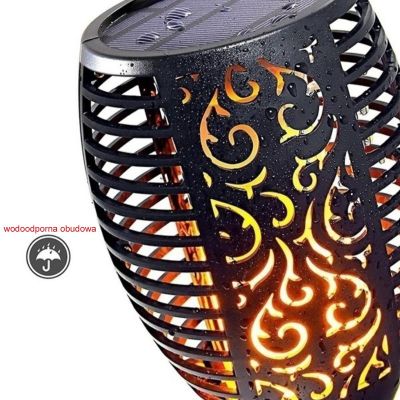 24. SOLAR TORCH DANCING FLAMES 12X12X78CM 36 LED XXXL