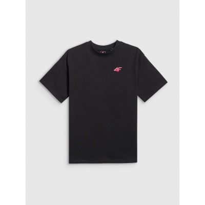 5. Girls' loose plain T-shirt 4F 4FJRSS26TTSHF3984-20S