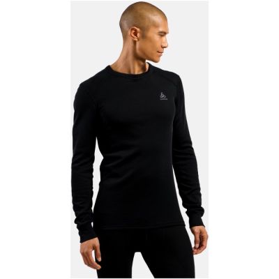 3. Men’s Odlo BL TOP Crew Neck l/s ACTIVE WARM ECO T-Shirt Size M Black