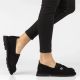 6. Women's leather moccasins with elastic band, black Filippo DP7947
