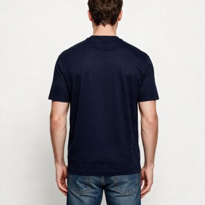 2. Paul&Shark Men's Cotton and Lyocell T-shirt Navy Blue 26411007-13