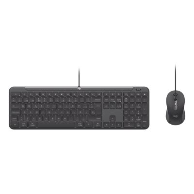 6. Logitech 920-013343 Keyboard Mouse Included Home/Office USB QWERTZ German Graphite