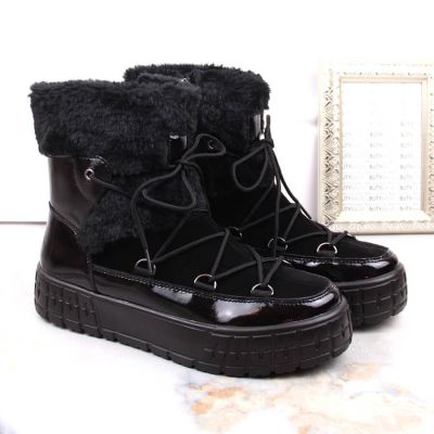 10. Filippo W PAW475A insulated leather platform ankle boots, black