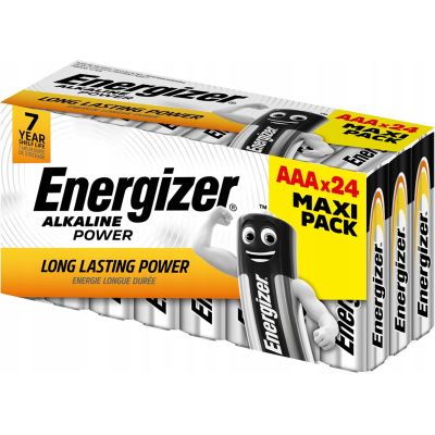 2. ENERGIZER ALKALINE POWER BATTERIES AAA LR03 24 PIECES NEW MAXI PACK