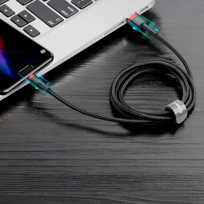 11. Baseus Cafule USB-A / USB-C QC 3.0 3A Cable 0.5 m - Black and Red