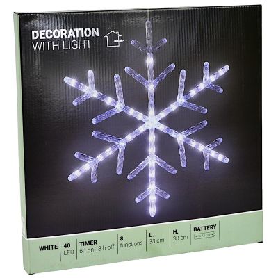 20. SNOWFLAKE DECORATIVE HANGING 40LED WHITE