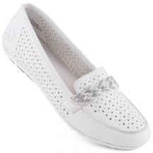 Comfortable openwork shoes Rieker W RKR661 white