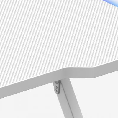 13. Huzaro Hero 2.5 White RGB Gaming Desk