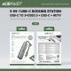 6. Acefast J16 USB Hub USB-C 5-in-1 HDMI 4K 60Hz PD90W Docking Station - Gray