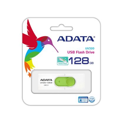 3. Flash drive ADATA UV320 AUV320-128G-RWHGN (128GB; USB 3.0; white)