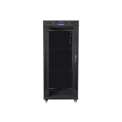 LANBERG FLOOR RACK CABINET 19" 27U 600X800 GLASS DOOR LCD BLACK FF01-6827-12BL (FLAT PACK)